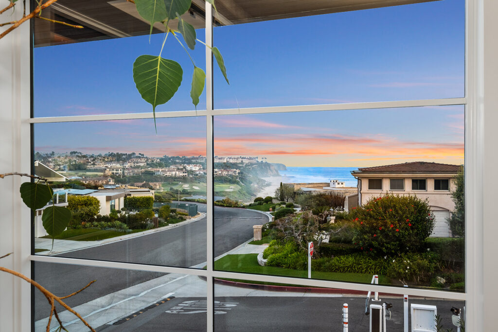 Ocean and sunset views from Monarch Bay luxury home
