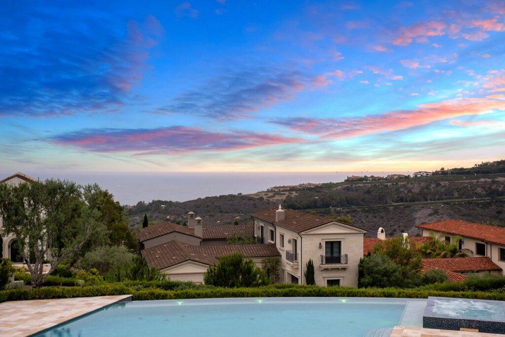 Spa overlooking ocean views in Newport Beach by the best real estate agents