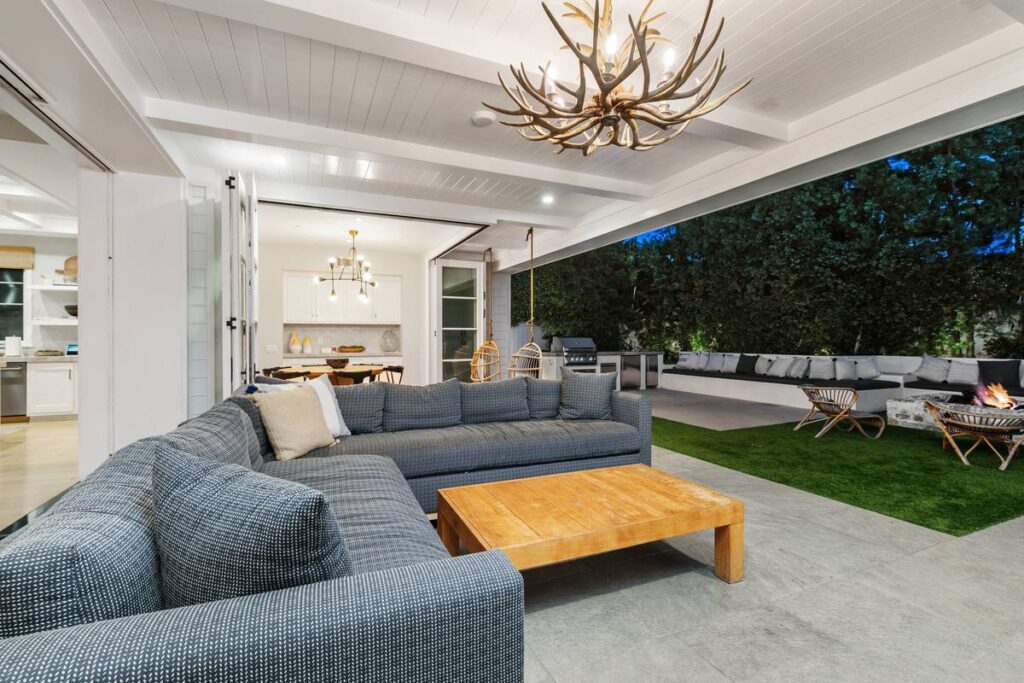 Private indoor/outdoor living area in a luxury property sold by Andy Stavros