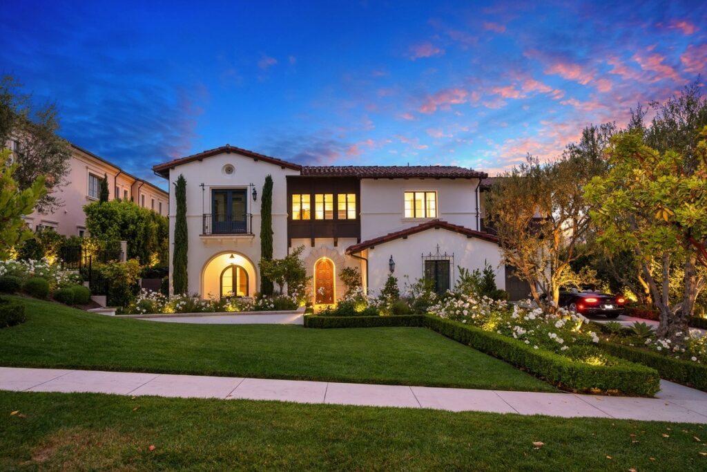 Front exterior of the luxury home for a buyer in Newport Beach looking for the best local realtor agents