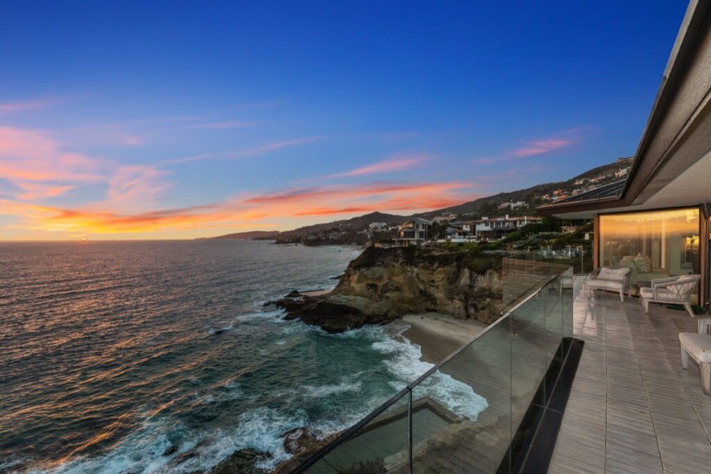 Ocean views from the balcony of a Laguna Beach luxury property sold by the top luxury realtor agent team