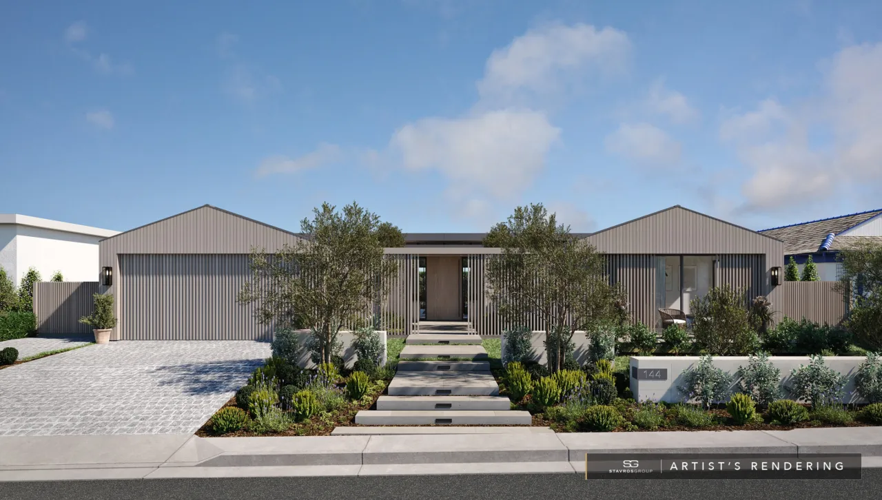 144 Monarch Bay Drive, rendering of the approved design by Brandon Architects, front view