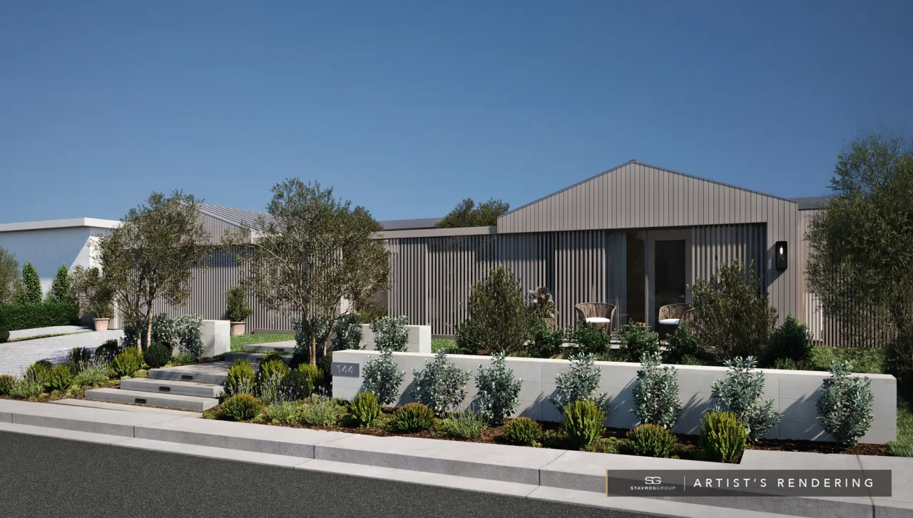144 Monarch Bay Drive, rendering of the approved design by Brandon Architects, front right view