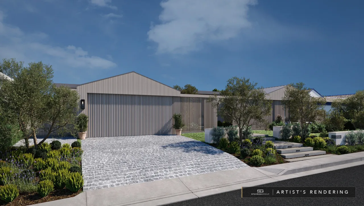 144 Monarch Bay Drive, rendering of the approved design by Brandon Architects, front left view